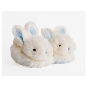 Blue Bunny Booties With Rattle