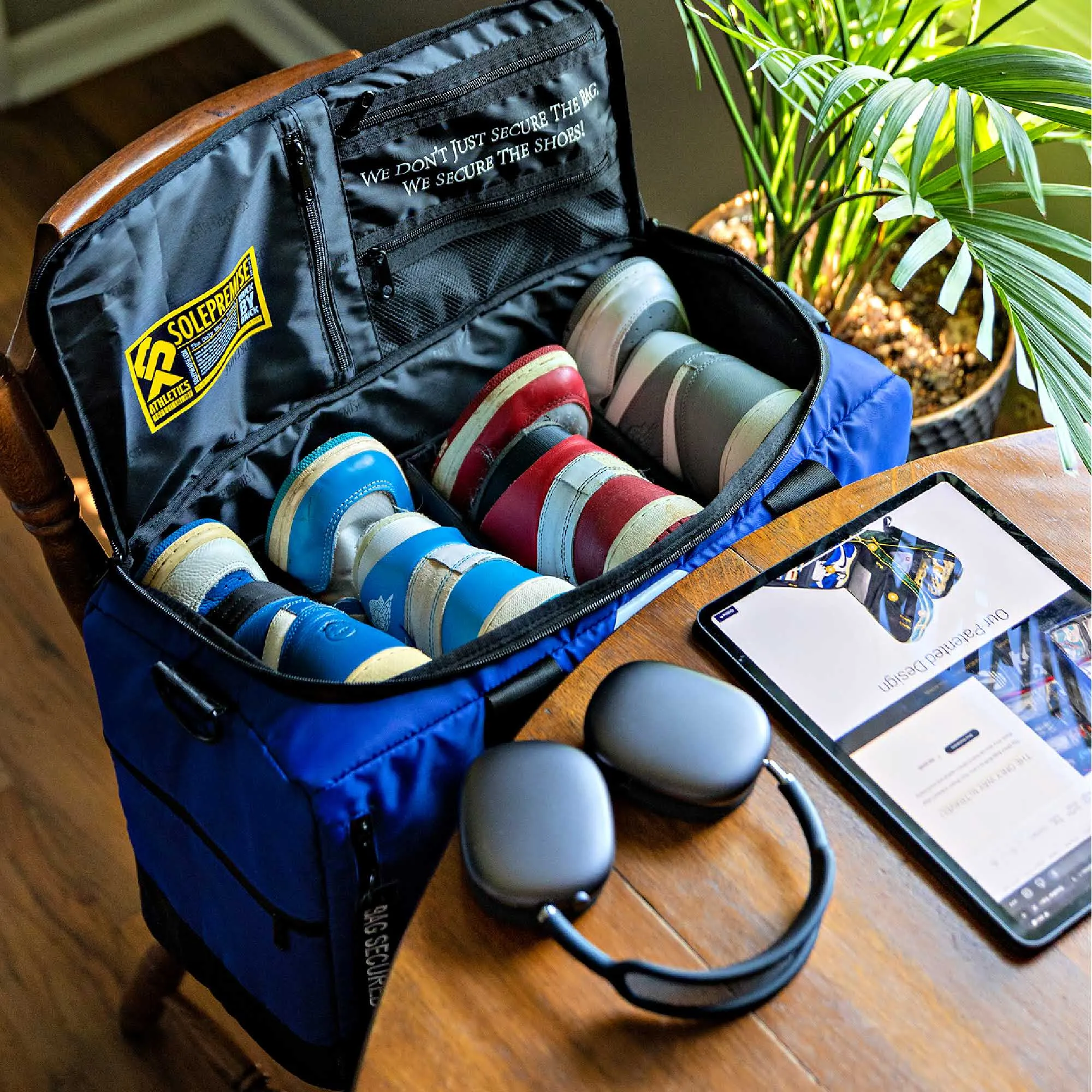 Blue Sneaker Duffle Bag