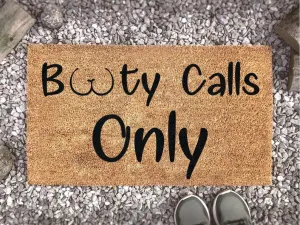 Booty Calls Only Doormat, Funny Door Mat, Custom Coir Mat, Housewarming Gift, Welcome Mat, New Home Gift