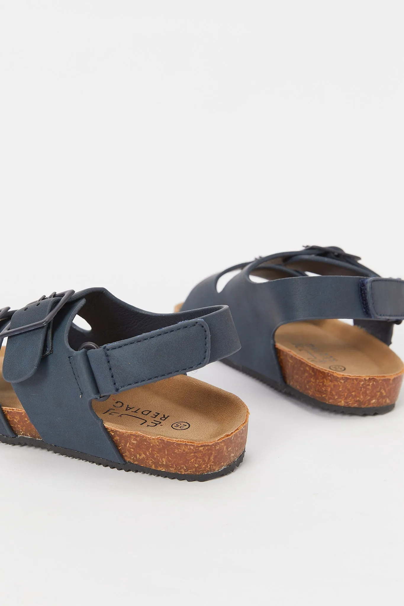 Boys Navy Velcro Cork Sandal