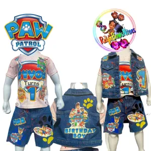 Boys Paw patrol birthday outfit