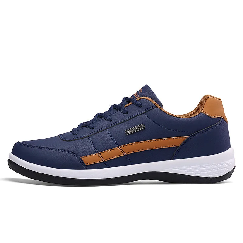 Breathable Italian casual sneakers for men, featuring non-slip vulcanized soles and a comfortable, stylish design for everyday wear.