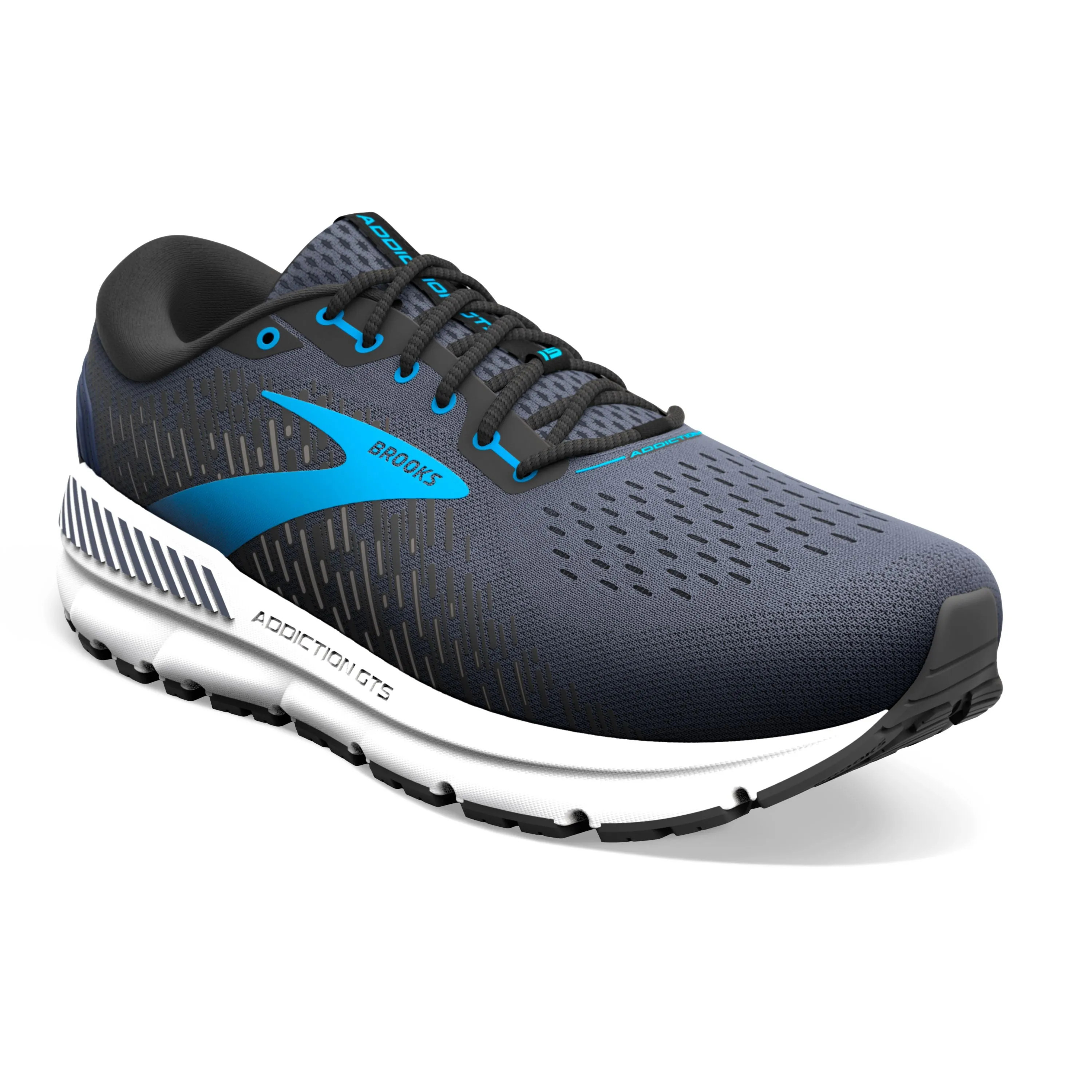 Brooks Mens Trainer Addiction GTS15 Wide Fit India Ink/Black/Blue