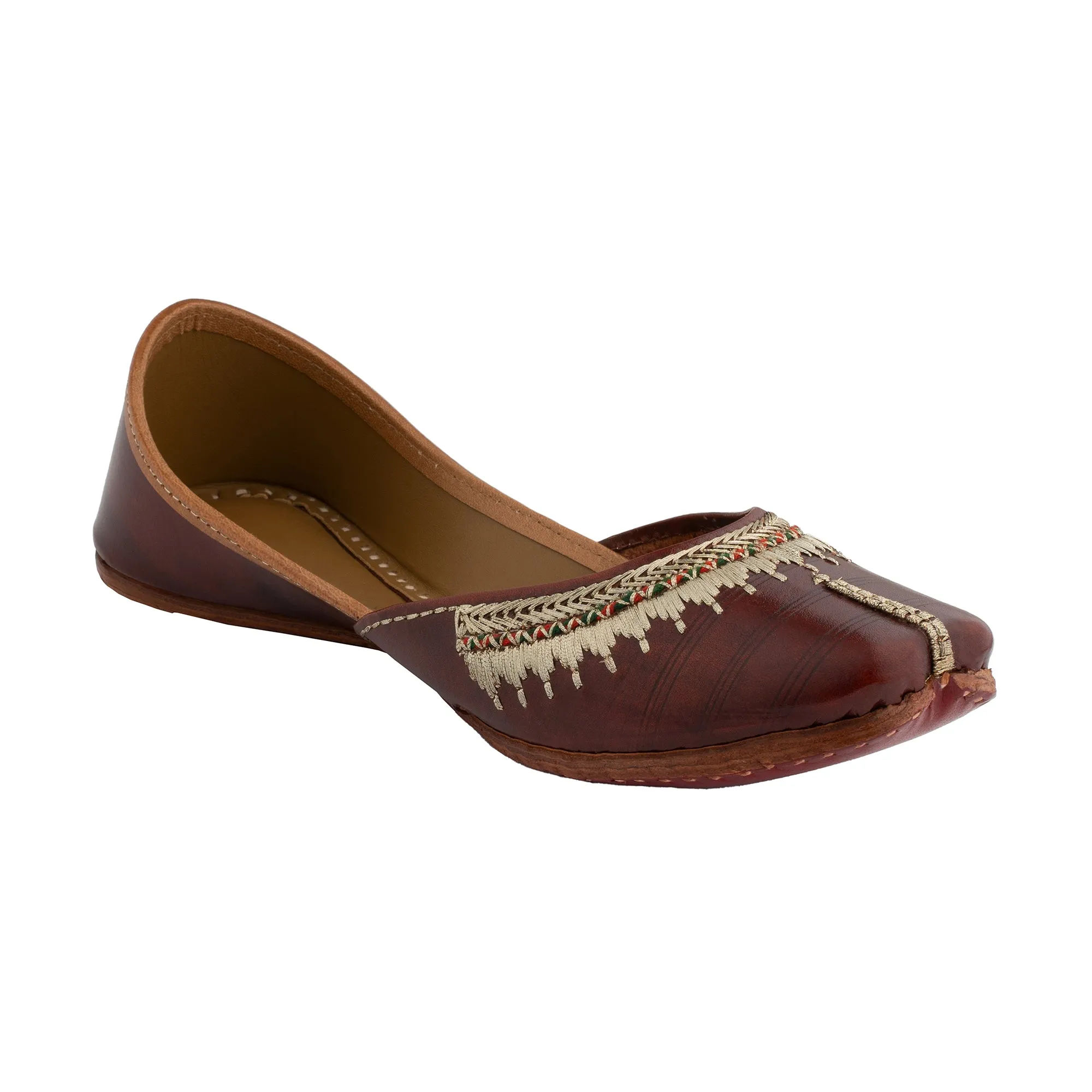 Brown Regal Women's Kolhapuri Leather Jutti