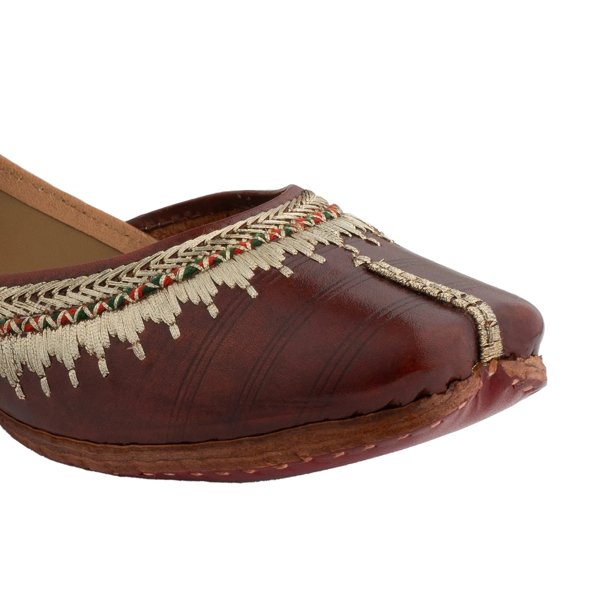 Brown Regal Women's Kolhapuri Leather Jutti