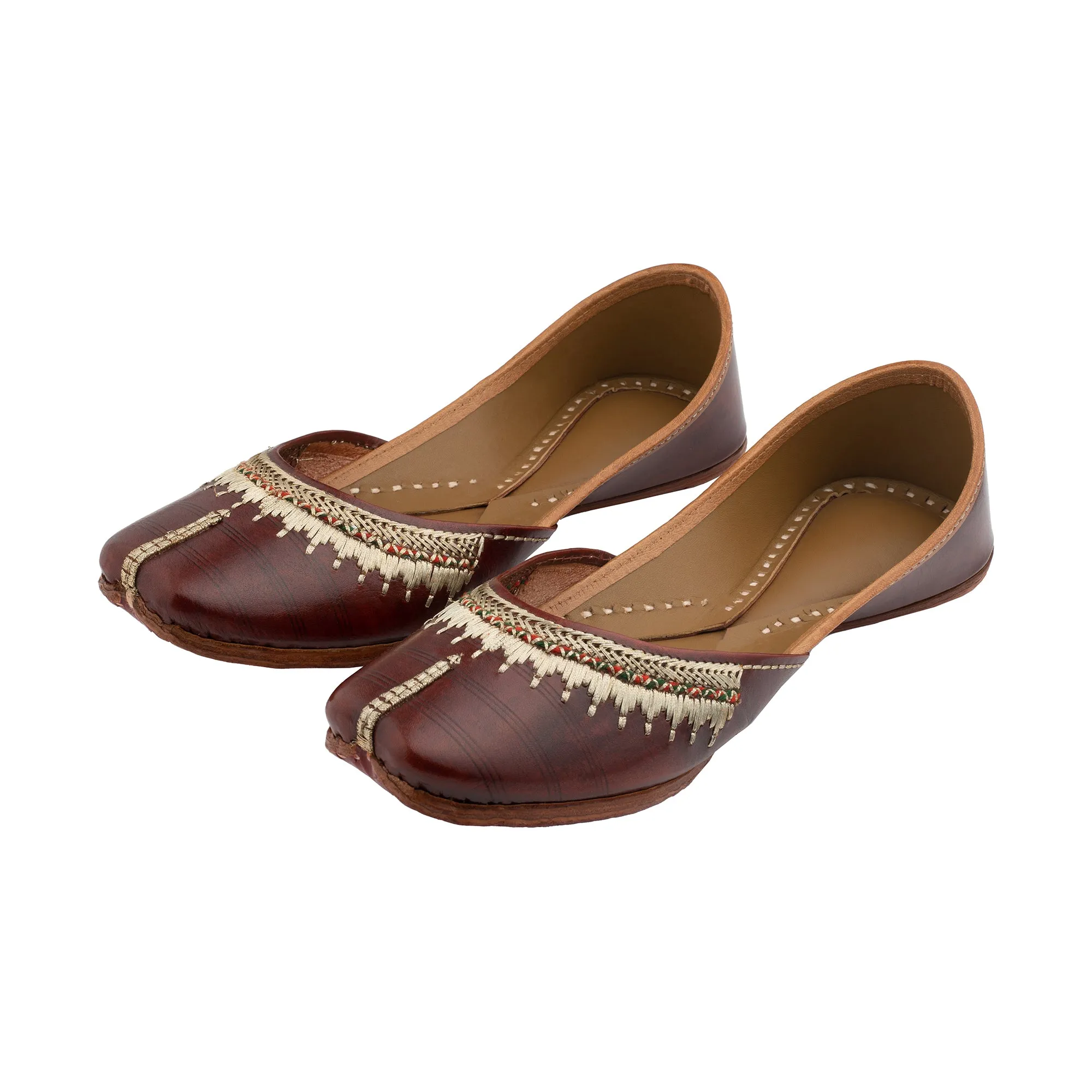 Brown Regal Women's Kolhapuri Leather Jutti