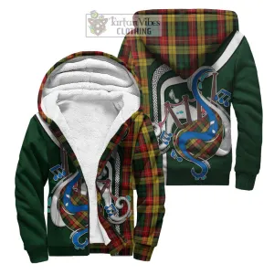 Buchanan Tartan Sherpa Hoodie with Epic Bagpipe Style