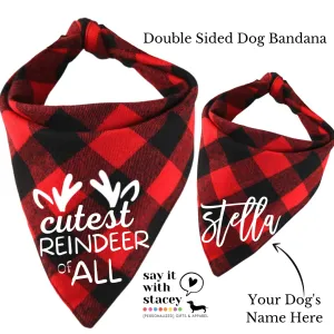 Buffalo Plaid Bandana {Choose your saying}   Personalized Double Sided