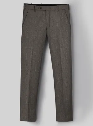 Caccioppoli Dapper Dandy Tafa Brown Wool Pants