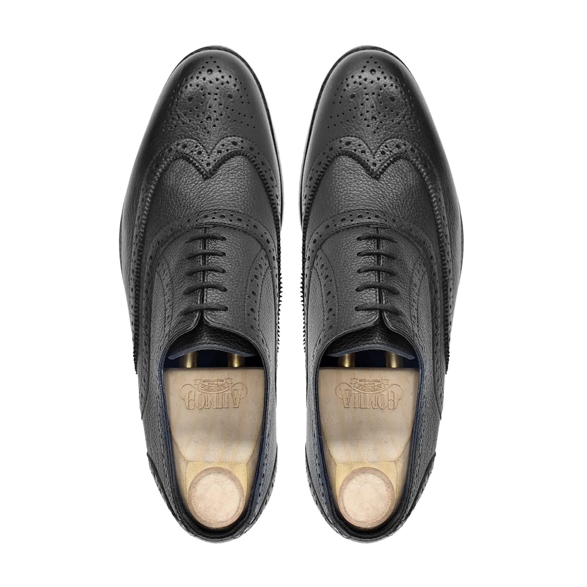 Capellen - Men's Black Pebble Grain Oxford Shoe