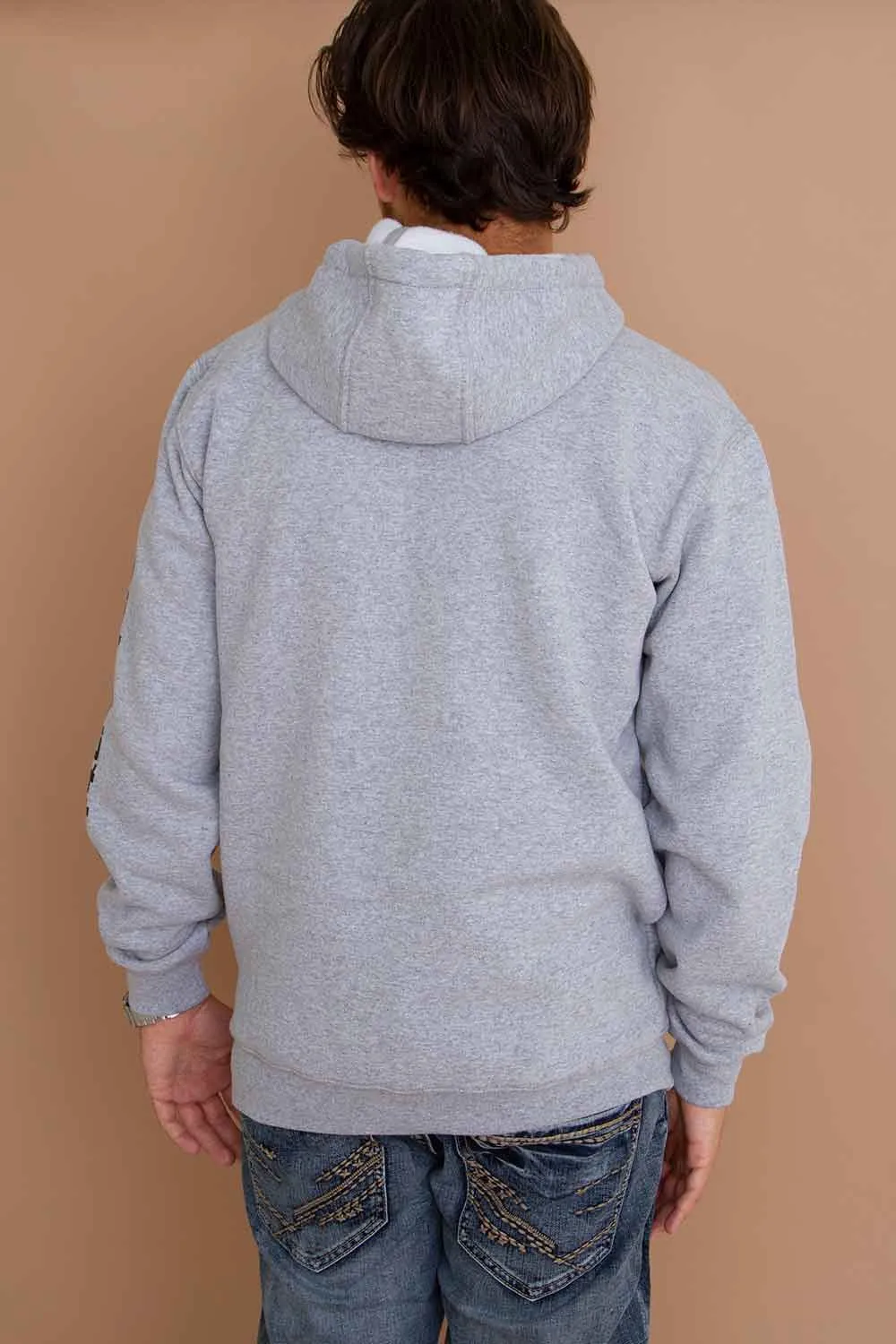 Carhartt Logo Sleeve Graphic Hoodie for Men in Heather Grey | K288-E20