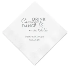 Champagne & Dance Personalized Napkins