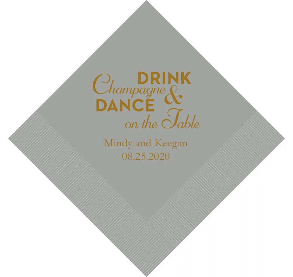 Champagne & Dance Personalized Napkins