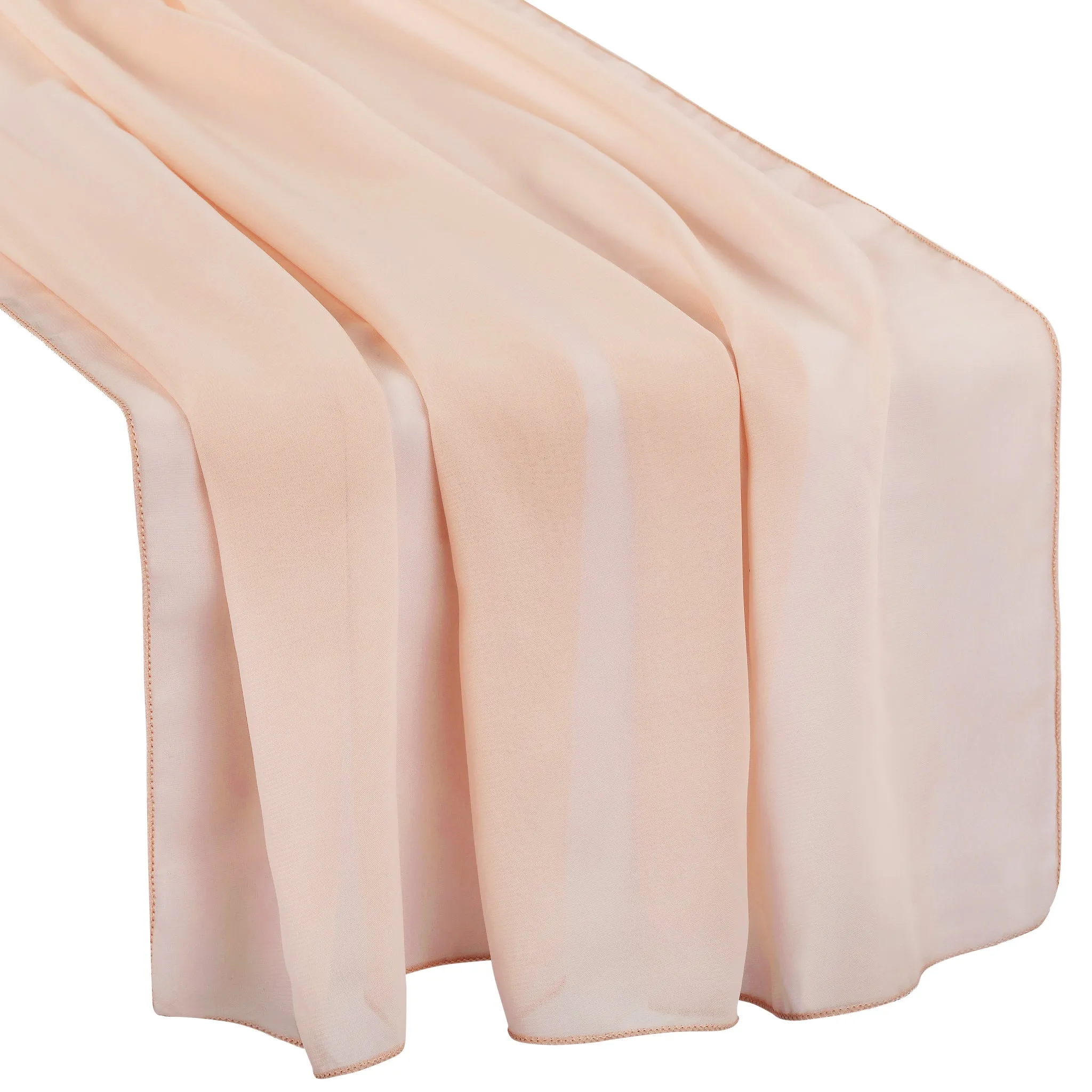 Chiffon Wedding Table Runner 10FT x 27" - Blush