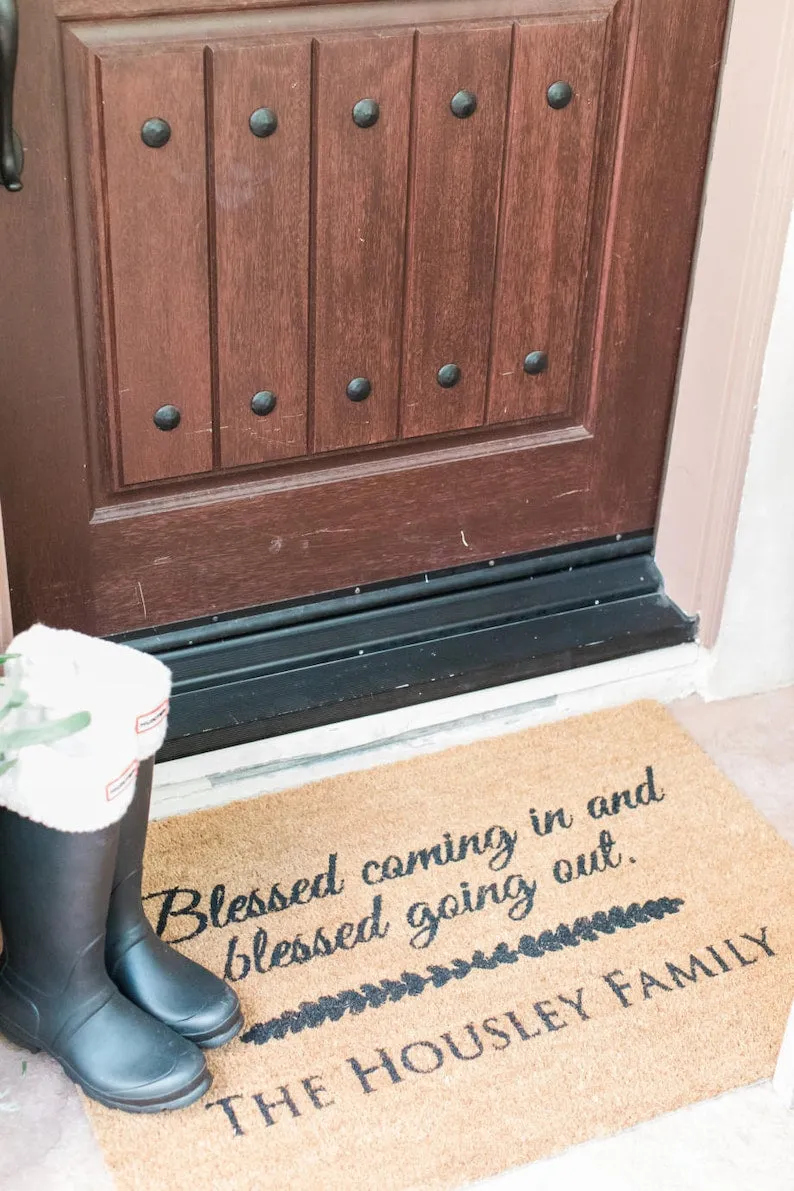 Coolspod- Outdoor Mat- Custom Door Mat, Personalized Doormat, Door Mat, Doormat, Door Mat Personalized, Scripture