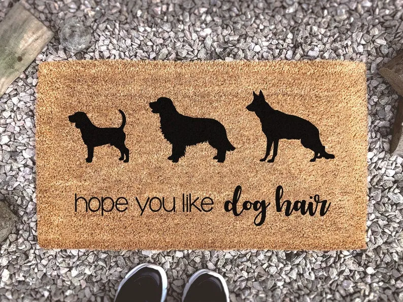 Coolspod- Outdoor Mat- Dog Doormat, Hope You Like Dog Hair, Personalised Dog Doormat, Custom Doormat, Animal Lover Gift