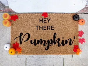 Coolspod- Outdoor Mat- Hey There Pumpkin', Funny Doormat, Welcome Mat, Doormat, Housewarming Gift, Halloween, Fall Decor