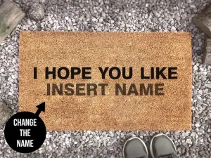 Coolspod- Outdoor Mat- I Hope You Like Coconut Doormat, Funny Coir Doormat, Celebrity Door Mat, Welcome Mat