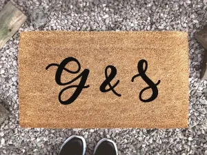 Coolspod- Outdoor Mat- Personalized Initial Door Mat, Custom Coir Rug, New Home Gift, Cute Gift, Housewarming Gift