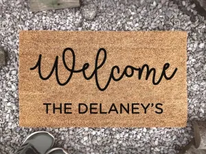 Coolspod- Outdoor Mat- Personalized Welcome Doormat, Customized Family Name Mat, New Home Gift, Housewarming Gift