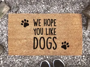 Coolspod- Outdoor Mat- We Hope You Like Dogs, Dog Doormat, Cute Animal Lover Gift, Funny Doormat, Funny Gift