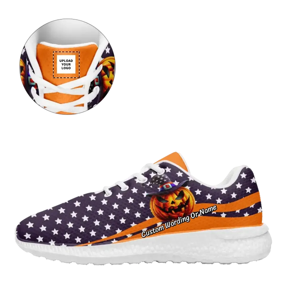 Corporate christmas gifts, custom corporate gifts Personalized Halloween Sneakers, Custom Pumpkin Shoes, Comfortable Party Gift,BLD2-23020145