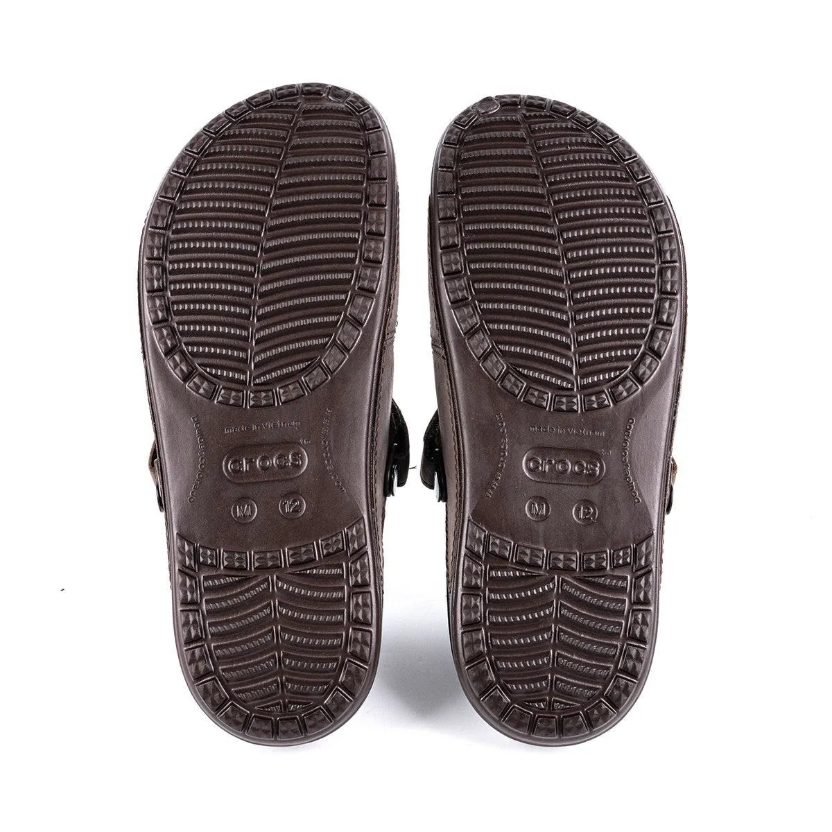 Crocs Yukon Two Strapped Casual Sandals Nubuck Leather Brown Colour For Men