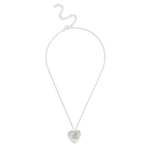 Crystal Double Swing Heart Necklace