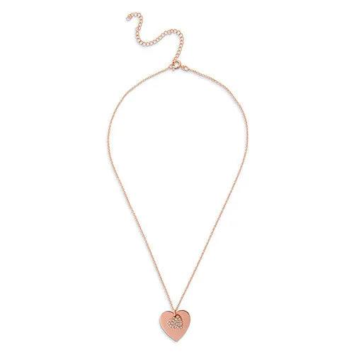 Crystal Double Swing Heart Necklace