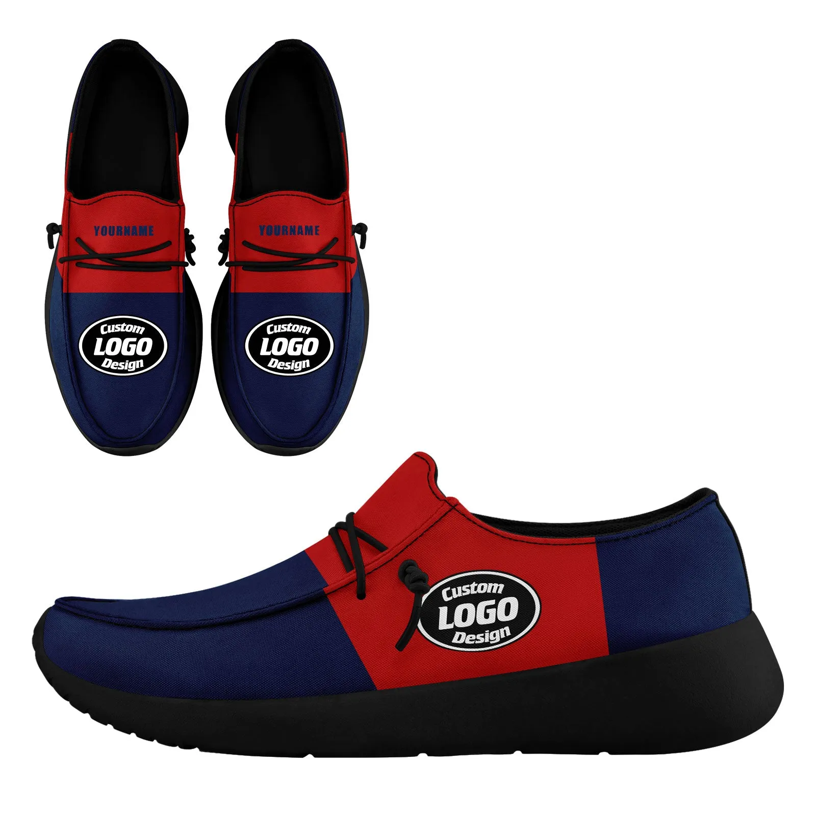 Custom Blue Red New England Sneaker Shoes Combo Offer Personalized Combo ZH-D020289-26