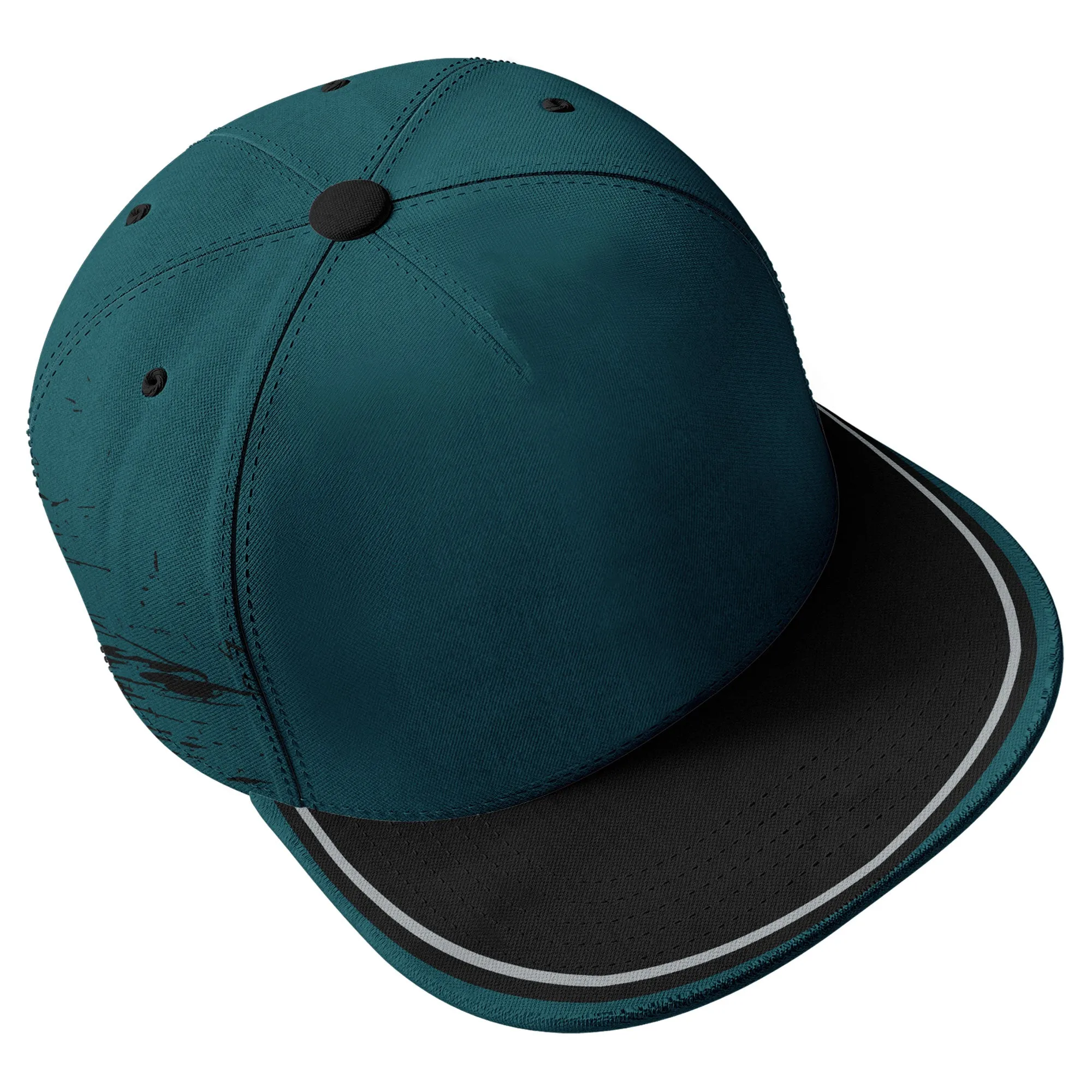 Custom Green Black Philadelphia Hat Sport Design Cap Stitched Adjustable Personalized PR067B-D020261-23