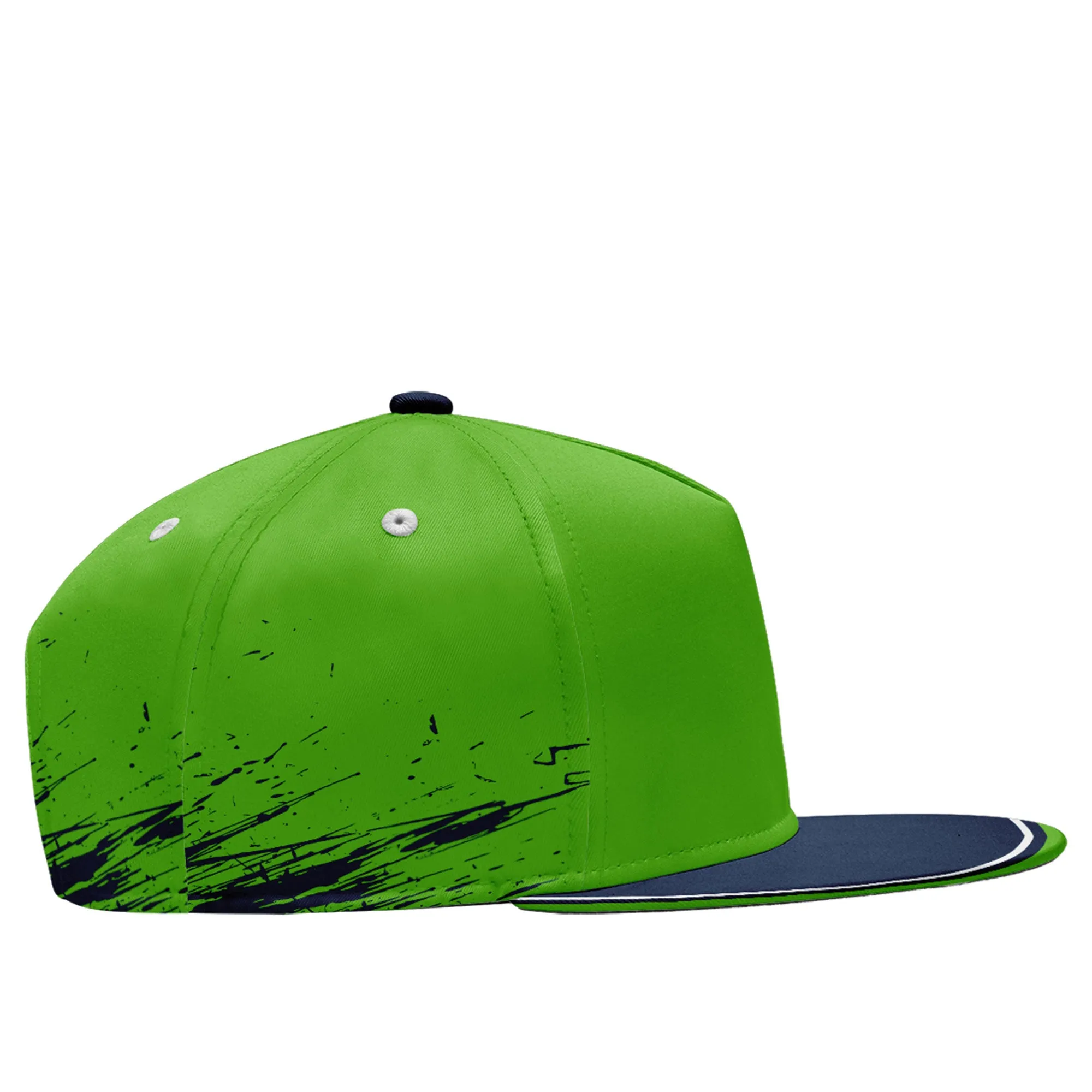 Custom Green Blue Seattle Hat Sport Design Cap Stitched Adjustable Personalized PR067B-D020261-27