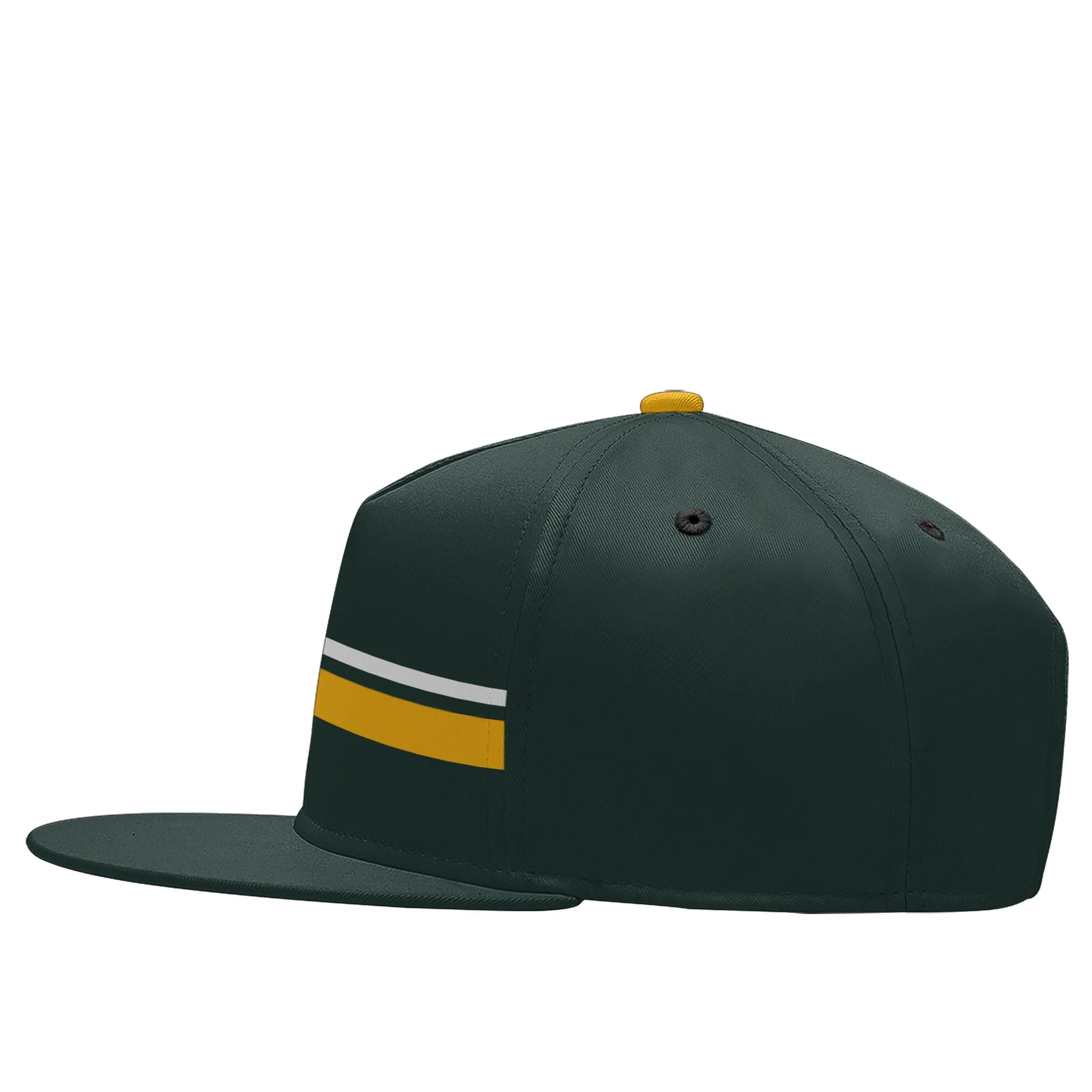 Custom Green Green Bay Hat Sport Design Cap Stitched Adjustable Personalized PR067B-D020262-13