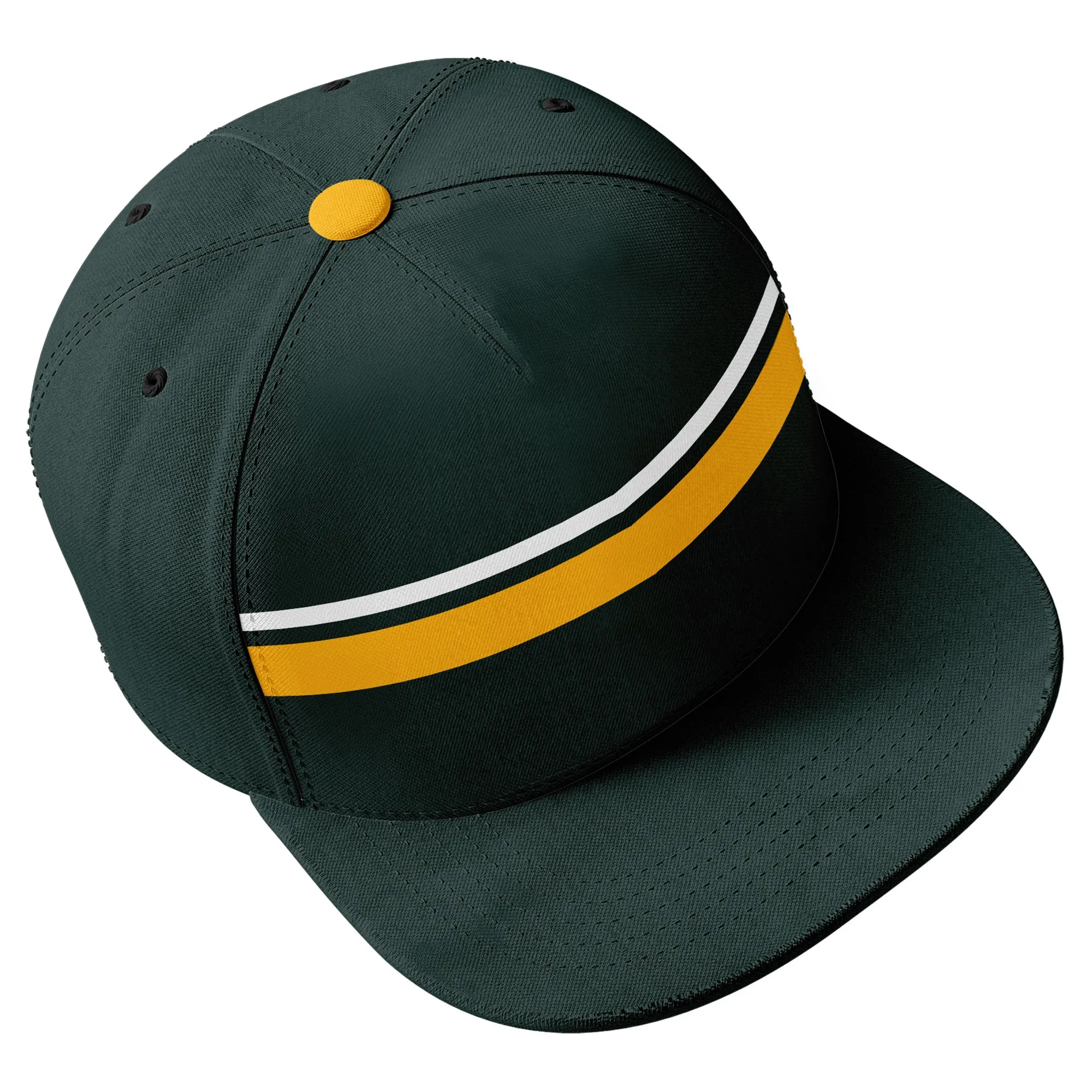 Custom Green Green Bay Hat Sport Design Cap Stitched Adjustable Personalized PR067B-D020262-13