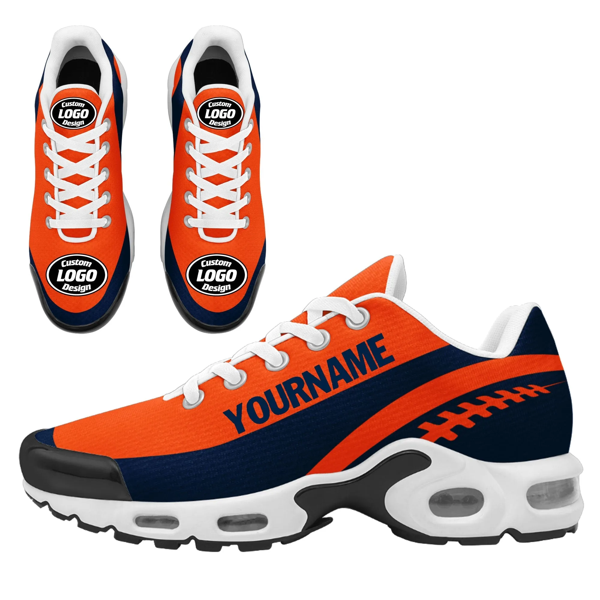 Custom Orange Blue TN Shoes Personalized Sneakers TN-D020077-10