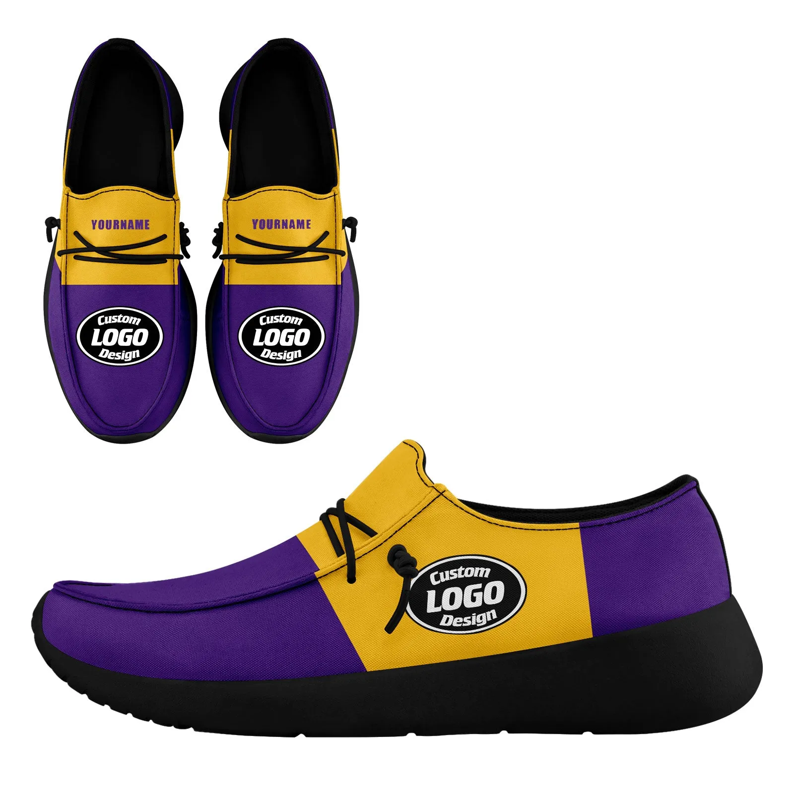 Custom Purple Yellow Minnesota Sneaker Shoes Combo Offer Personalized Combo ZH-D020289-17