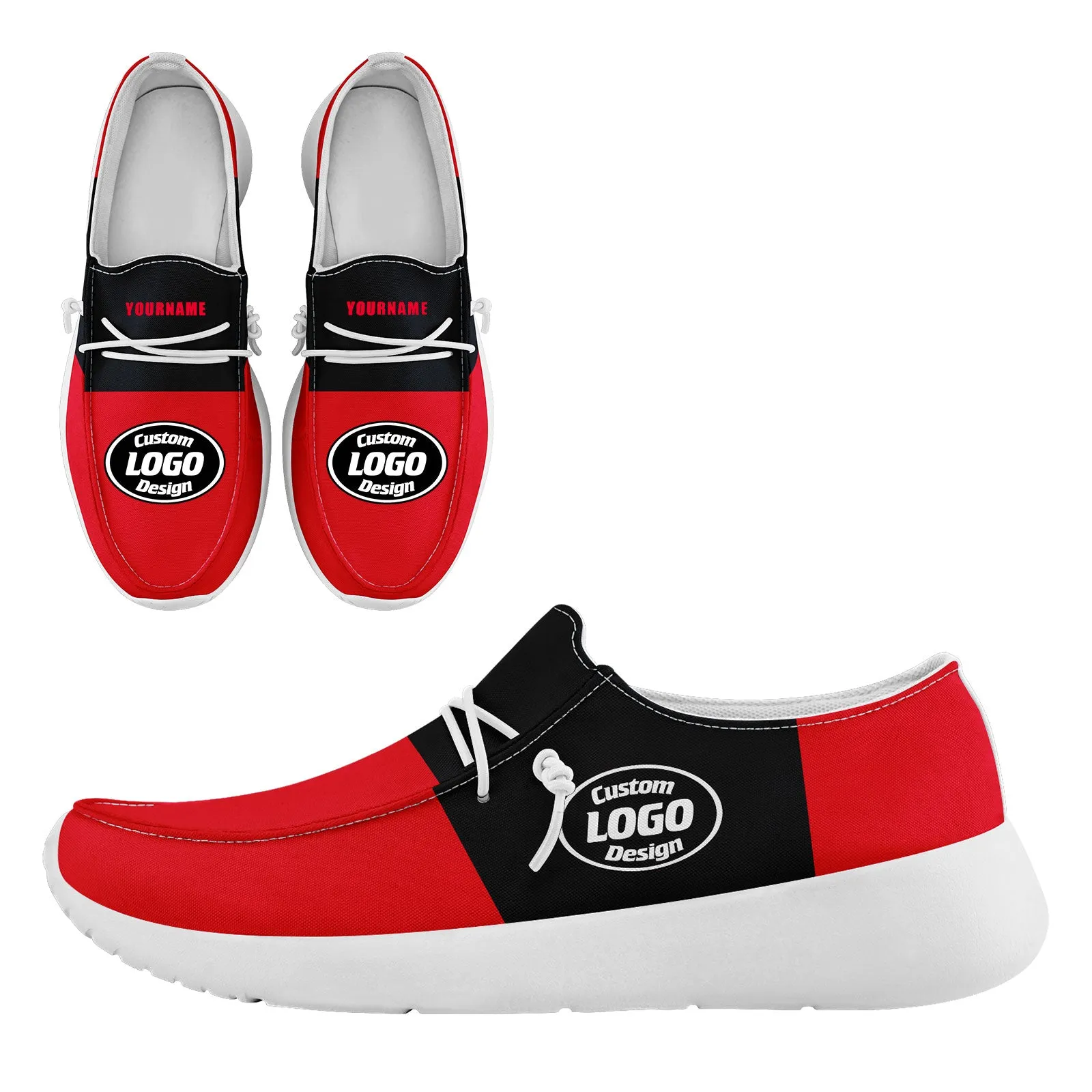 Custom Red Blue White Houston Sneaker Shoes Combo Offer Personalized Combo ZH-D020289-12