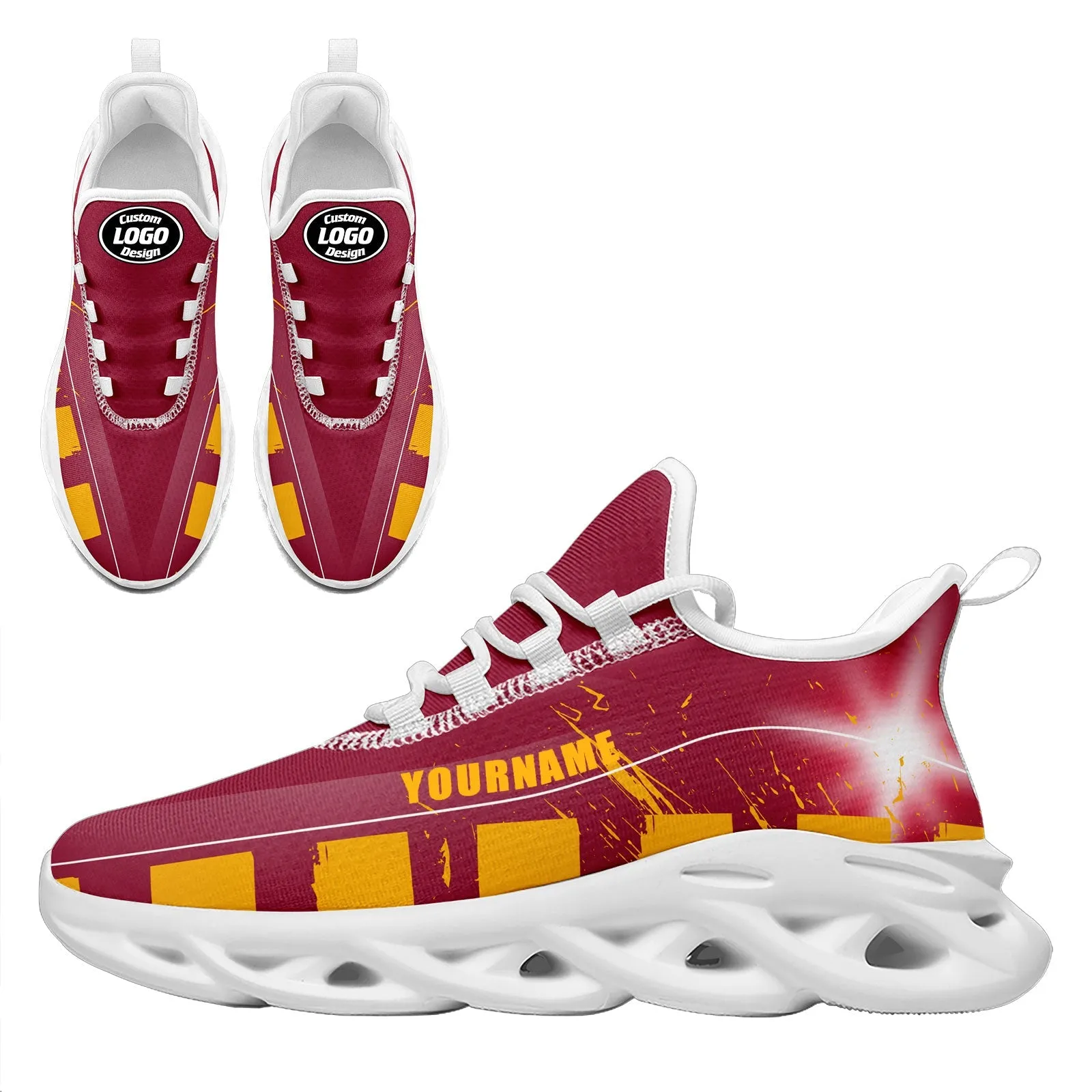 Custom Red Yellow Arizona Maxsoul Shoes Personalized Sneaker FN003-D020260-1 Custom Online