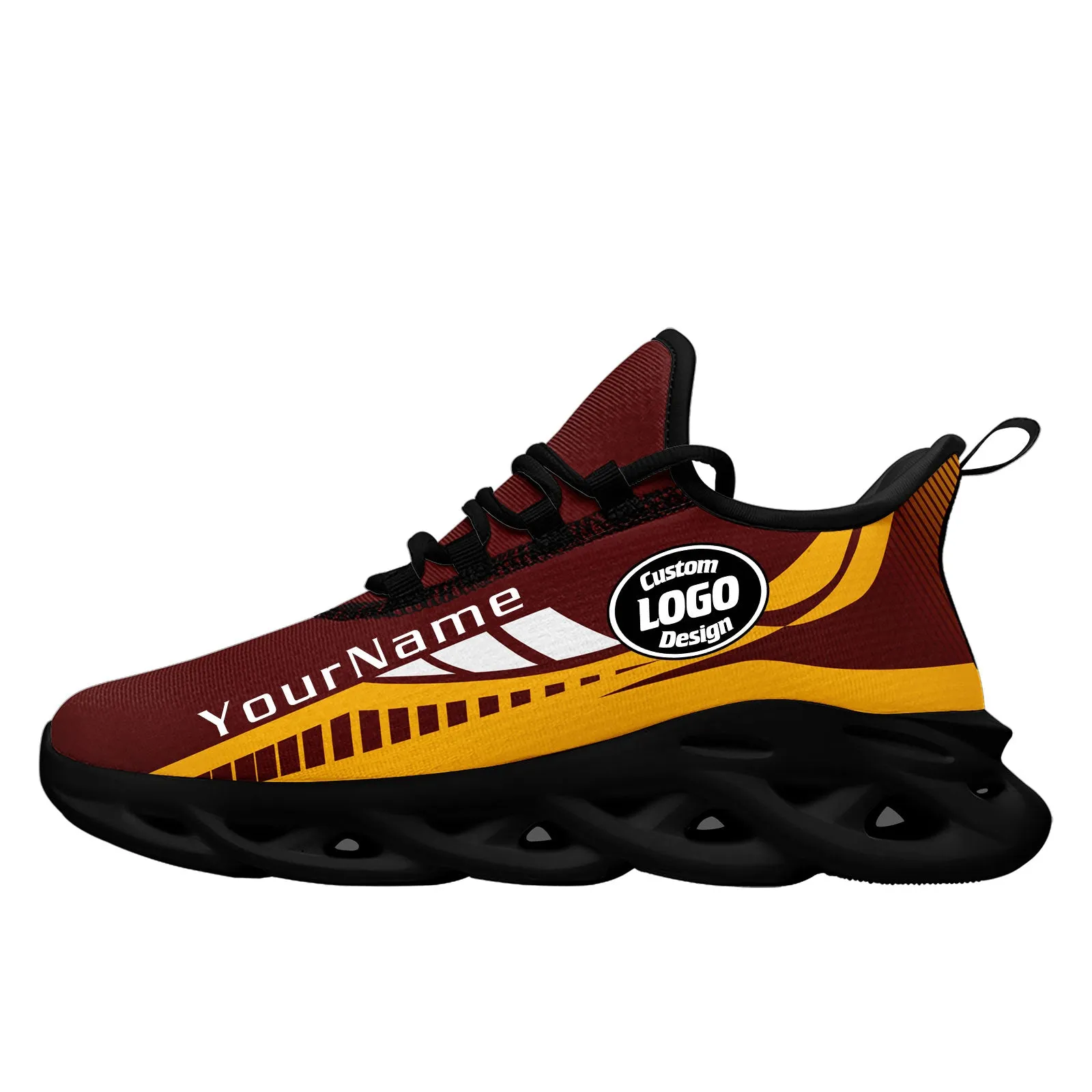 Custom Red Yellow Washington Maxsoul Shoes Personalized Sneaker FN003-D020325-31