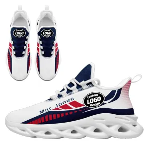 Custom White Blue New England Maxsoul Shoes Personalized Sneaker FN003-D020325-26