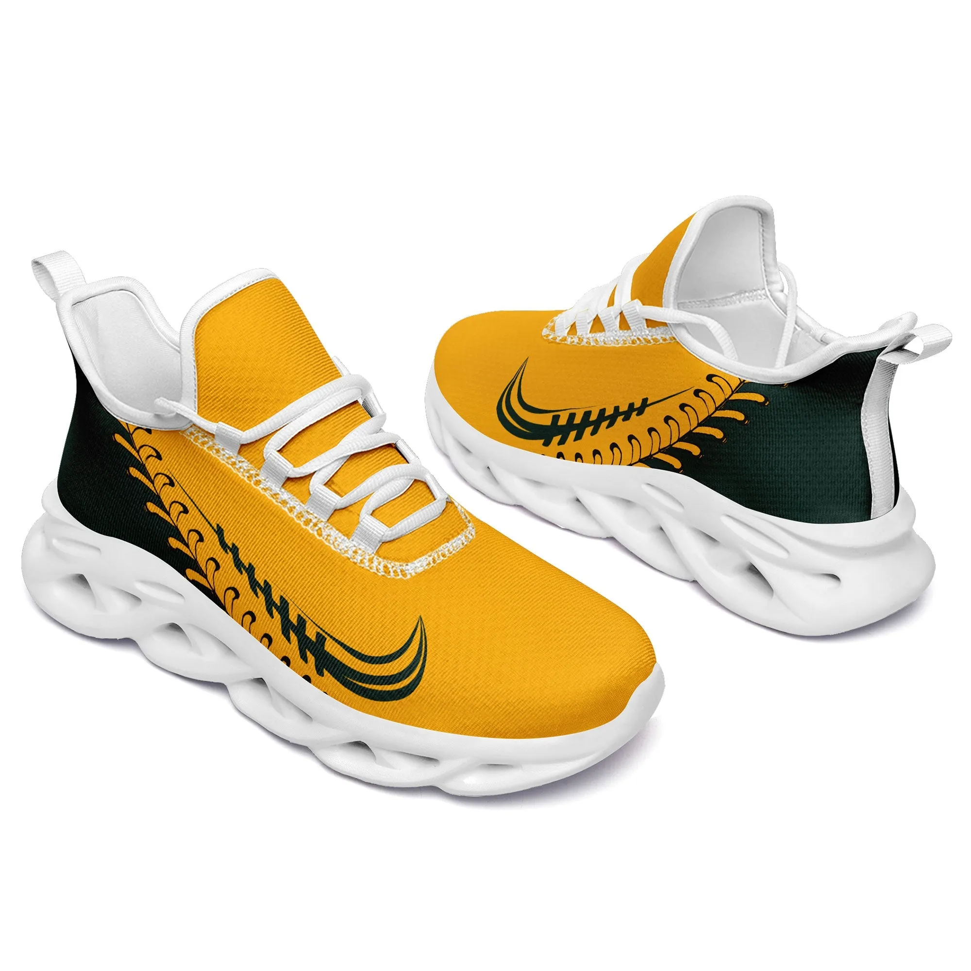 Custom Yellow Jersey MaxSoul Shoes and Hat Combo Offer Personalized ZH-bd0b00e0-c