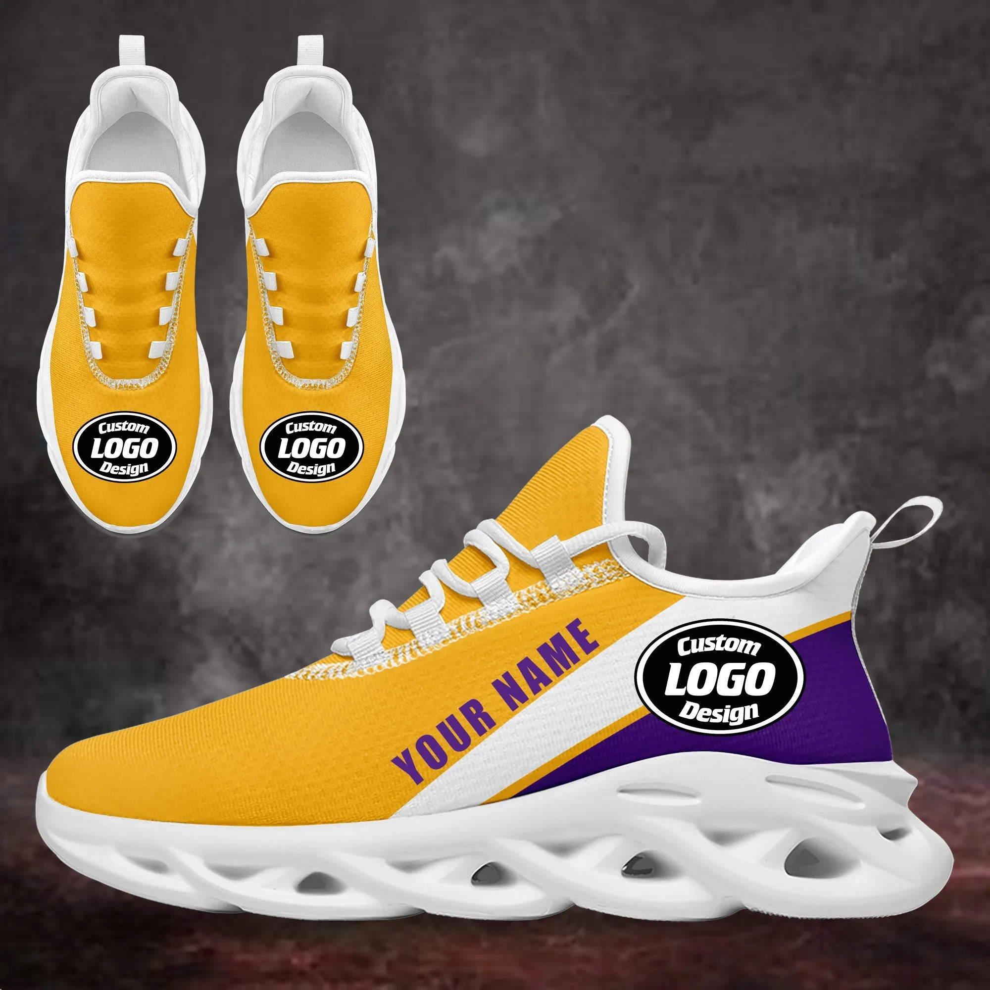 Custom Yellow Purple Jersey MaxSoul Shoes and Hat Combo Offer Personalized ZH-bd0b007e-7