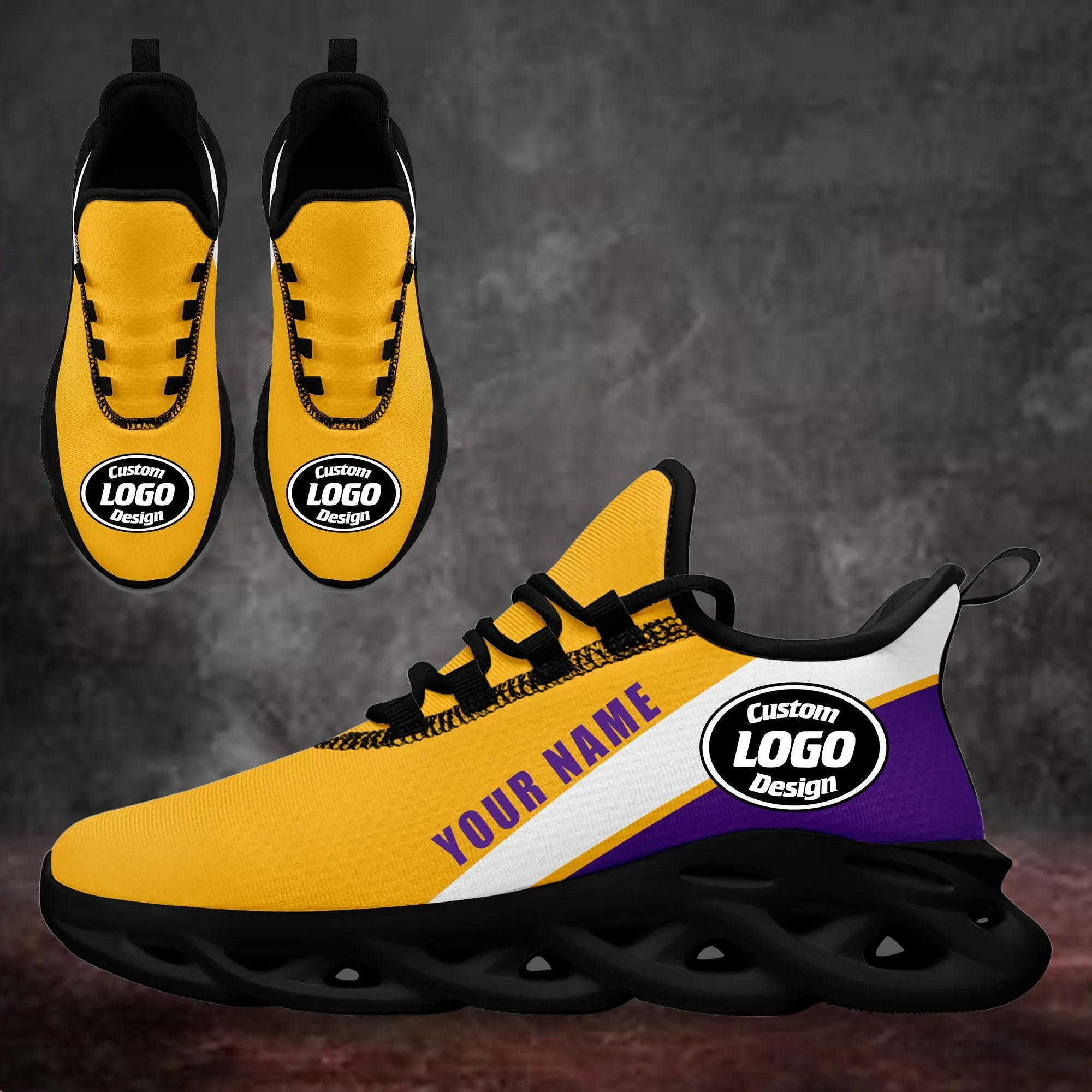 Custom Yellow Purple Jersey MaxSoul Shoes and Hat Combo Offer Personalized ZH-bd0b007e-7