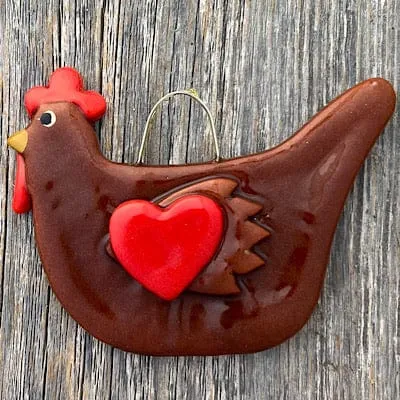 Cute Chicken Christmas Ornament