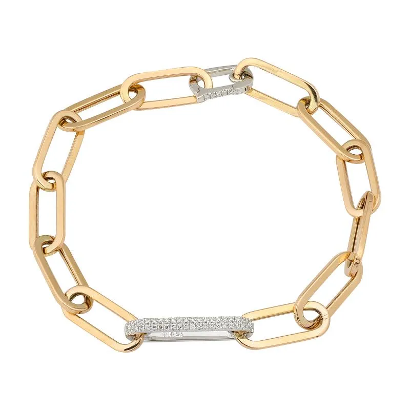 Diamond Paper Link Bracelet