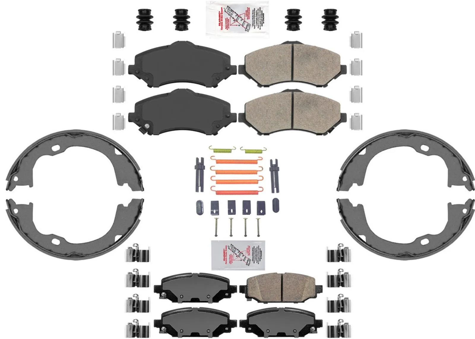 Disc Brake Pads Parking Shoes for 2018-2021 Jeep Wrangler Sport Sport S