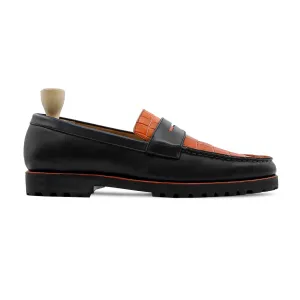 Florida - Men's Black and Tan Calf Leather Loafer