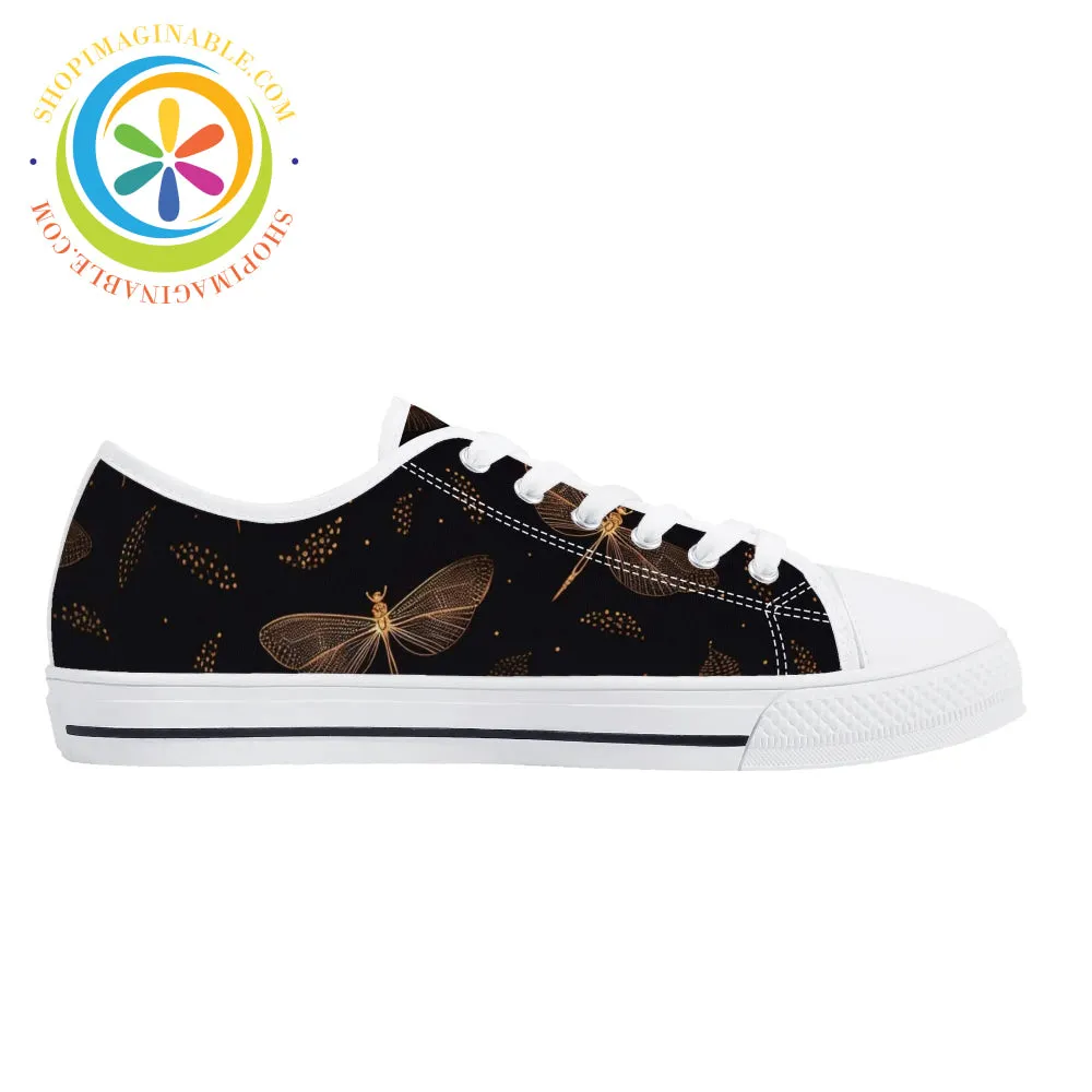 Fly Fly Dragonfly Ladies Low Top Canvas Shoes