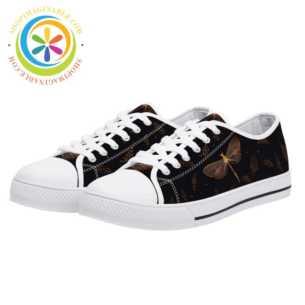 Fly Fly Dragonfly Ladies Low Top Canvas Shoes