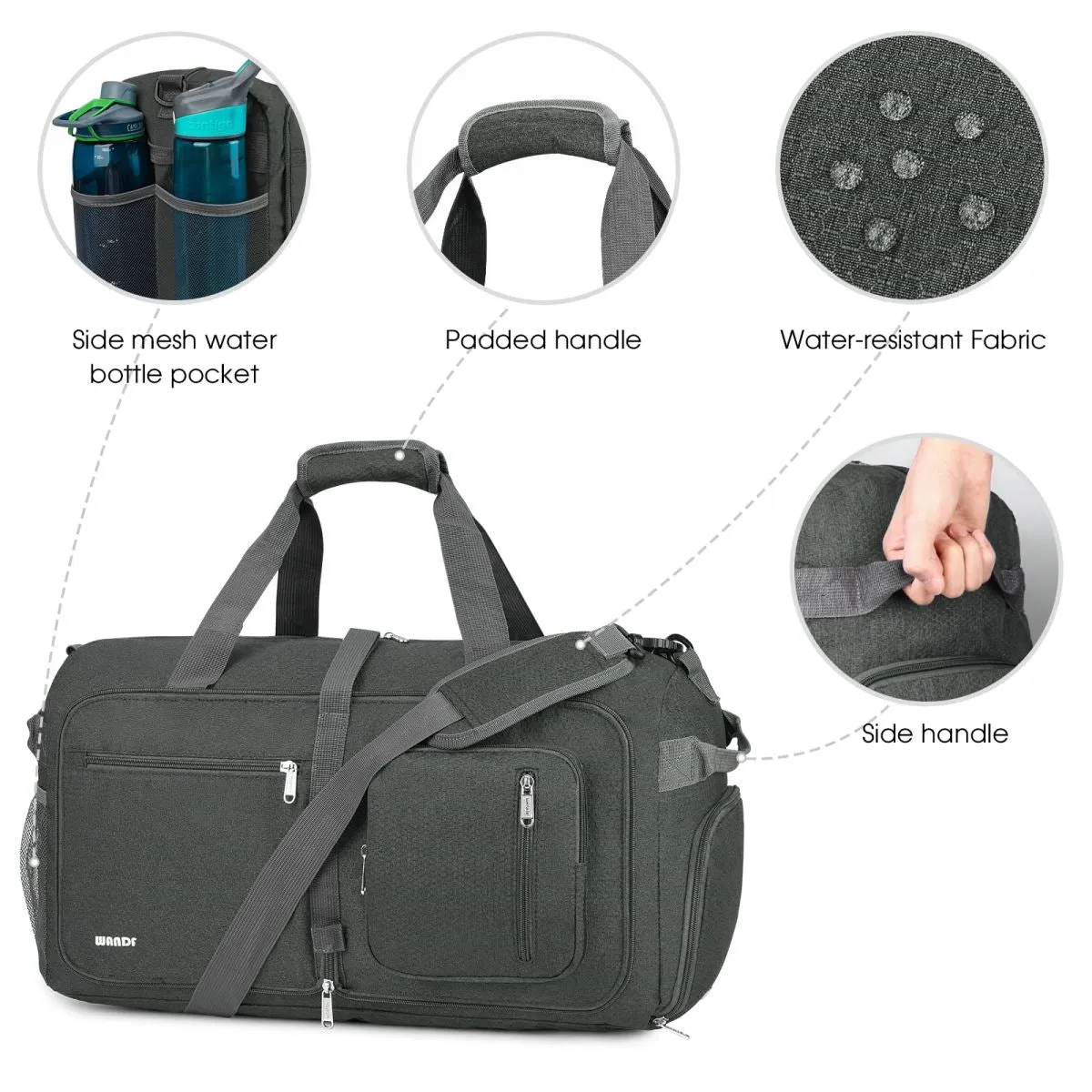 Foldable Overnight Weekender Travel Duffle bag